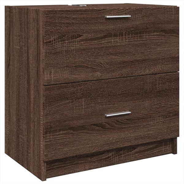 vidaXL Meuble d'&eacute;vier ch&ecirc;ne marron 59x37x59 cm bois d'ing&eacute;nierie
