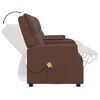 vidaXL Fauteuil inclinable et porte-gobelet 4 places marron similicuir