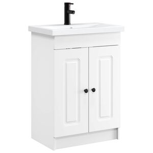 vidaXL Ensemble de mobilier de salle de bain Blanc 56 x 37,5 x 81 cm