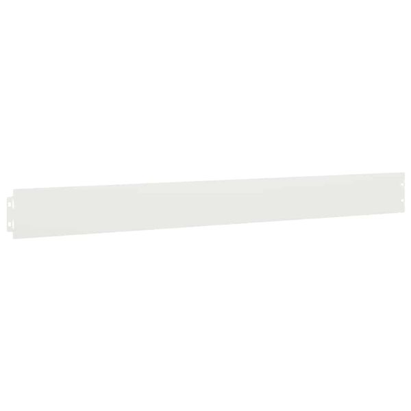 vidaXL Bordures de pelouse 10 pcs blanc 10x103 cm acier lamin&eacute; &agrave; froid