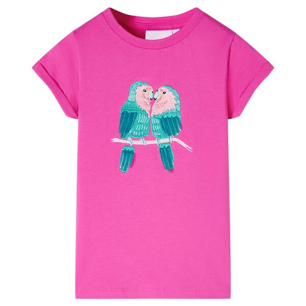 T-shirt pour enfants rose fonc&eacute; 128