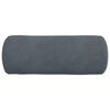 vidaXL Coussins d'accent 2 pcs Gris foncé Ø 15 x 40 cm