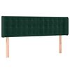 vidaXL T&ecirc;te de lit avec oreilles Vert fonc&eacute; 147x16x78/88 cm Velours