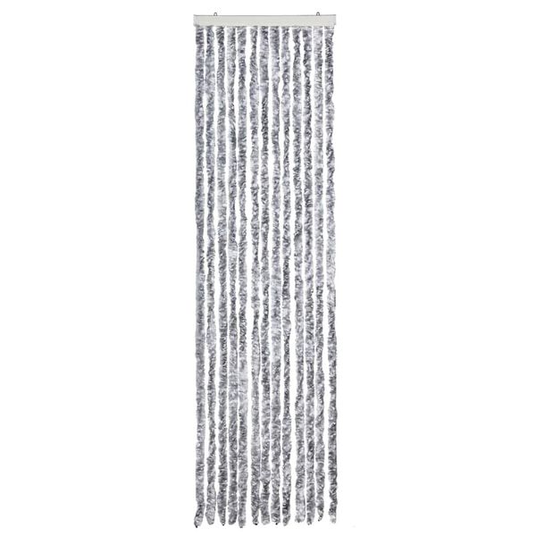 vidaXL Moustiquaire Blanc et gris 56x185 cm Chenille