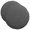 vidaXL Coussins de si&egrave;ge 2 pc Tissu en velours c&ocirc;tel&eacute; Gris fonc&eacute;