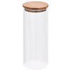 vidaXL Pots de conservation en verre couvercle en bambou 6 pcs 1000 ml
