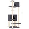 vidaXL Arbre &agrave; chat avec griffoirs en sisal Gris fonc&eacute; 154 cm