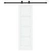 vidaXL Porte coulissante 61 x 198,5 cm Bois d'ing&eacute;nierie Blanc et noir