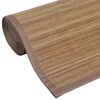 vidaXL Tapis en bambou marron &agrave; latte rectangulaire 150 x 200 cm