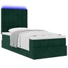 vidaXL Cadre de lit ottoman avec matelas vert fonc&eacute; 90x190 cm velours