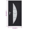 vidaXL Porte d'entr&eacute;e anthracite 98x200 cm PVC