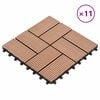 vidaXL Carreau de terrasse 11 pcs Marron 30 x 30 cm WPC