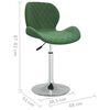 vidaXL Chaises pivotantes &agrave; manger lot de 4 Vert fonc&eacute; Velours
