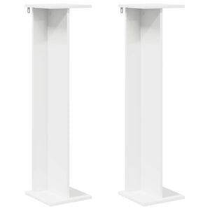 vidaXL Support de Plante Blanc 25 x 25,5 x 100,5 cm Bois d&rsquo;ing&eacute;nierie