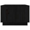 vidaXL Table basse Noir 80x50x35 cm Bois massif de pin