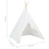 vidaXL Tente tipi d'enfants avec sac Peau de p&ecirc;che Blanc 120x120x150cm