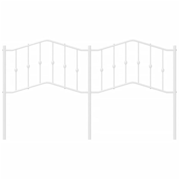 vidaXL Tête de lit métal blanc 160 cm