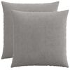 vidaXL Housse de coussin 2 pcs HEERLEN Gris clair 65 x 65 cm
