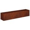 vidaXL Cache-pot de jardin Rouill&eacute; 80 x 20 x 20 cm Acier patin&eacute;