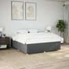 vidaXL Cadre de lit sans matelas gris fonc&eacute; 200x200 cm tissu