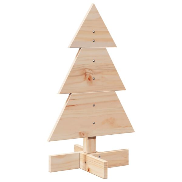 vidaXL Arbre de No&euml;l en bois pour d&eacute;coration 60 cm bois massif de pin