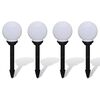 vidaXL Lampes d'all&eacute;e &agrave; LED 4 pcs 15 cm avec piquet de sol
