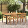 vidaXL Tables de jardin Naturel et noir 200 x 90 x 75 cm