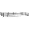 vidaXL Chenil d'ext&eacute;rieur pour chiens Acier 45,16 m&sup2;