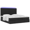 VidaXL Cadre de lit ottoman avec matelas noir 160x200 cm tissu