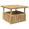 vidaXL Table de caf&eacute; de jardin en bois d'acacia hauteur r&eacute;glable Blanc