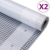 vidaXL B&acirc;ches Leno 2 pcs 260 g/m&sup2; 2x3 m Blanc