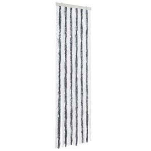 vidaXL Moustiquaire Gris et blanc 56x200 cm Chenille