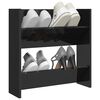 vidaXL Armoire &agrave; chaussures murale noir brillant bois d'ing&eacute;nierie