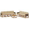 vidaXL Ensemble de canap&eacute;s d'ext&eacute;rieur avec coussin 7 pcs Naturel