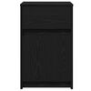 vidaXL Armoire de chevet LED 2 pcs Ch&ecirc;ne noir 38 x 34 x 61 cm