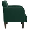 vidaXL Fauteuil avec accoudoirs vert fonc&eacute; 54 cm velours