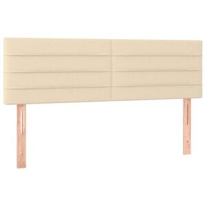 vidaXL Têtes de lit 2 pcs Crème 72x5x78/88 cm Tissu