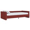 vidaXL Lit avec matelas et &eacute;clairage USB Rouge bordeaux Tissu 90x200cm