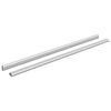 vidaXL Tige de placard 2 pcs Argent&eacute; 764 x 15 x 29 mm