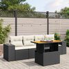 vidaXL Salon de jardin 5 pcs avec coussins noir r&eacute;sine tress&eacute;e