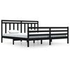 vidaXL Cadre de lit sans matelas noir 200x200 cm bois massif