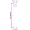 vidaXL Lampadaire d'extérieur et sortie argenté 110cm acier inoxydable
