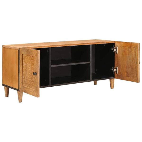 vidaXL Unites TV Marron Clair 105 x 33 x 46 cm Bois de mangue massif