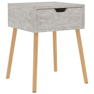 vidaXL Table de chevet Gris b&eacute;ton 40x40x56 cm Bois d'ing&eacute;nierie