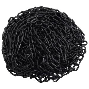 vidaXL Cha&icirc;ne d'avertissement Noir 30 m &Oslash;4 mm Plastique