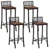 vidaXL Chaises de bar lot de 4 bois de r&eacute;cup&eacute;ration massif