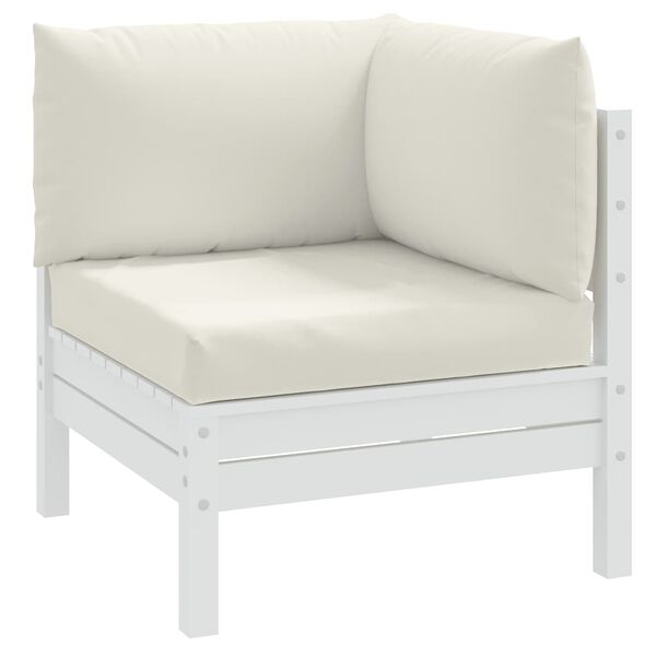 vidaXL Coussins de palette lot de 3 cr&egrave;me m&eacute;lang&eacute; tissu