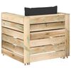 vidaXL Salon de jardin 2 pcs avec coussins Bois impr&eacute;gn&eacute; de vert