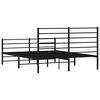 vidaXL Cadre de lit m&eacute;tal sans matelas avec pied de lit noir 120x190cm