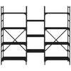 vidaXL Bibliothèque noir 160x28,5x136,5 cm bois d'ingénierie